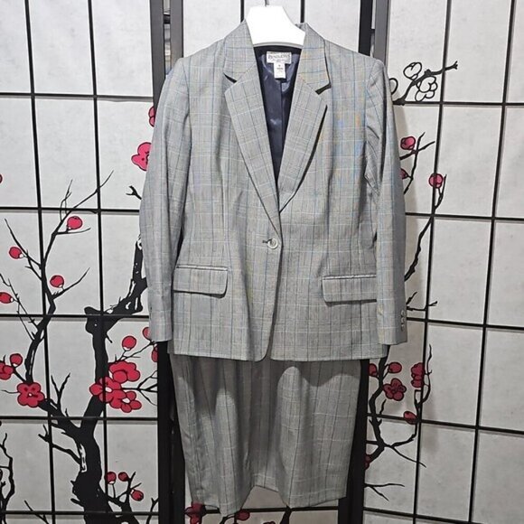 Pendleton Vintage 2 Piece Plaid Elegant Virgin Wool Skirt Set Size 16 - Picture 15 of 15
